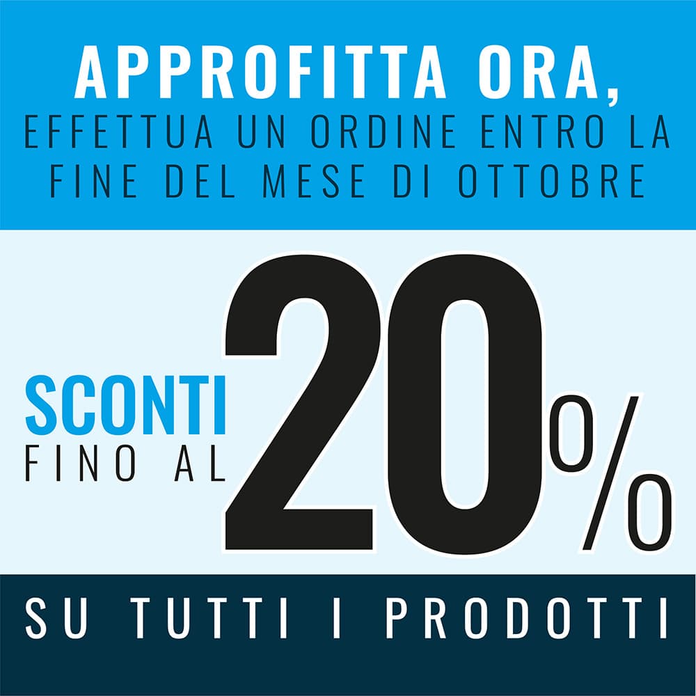 Popup CS Casa Sicura - Approfitta ora, effettua un ordine entro la fine del mese di ottobre. Sconti fino al 20% su tutti i prodotti.